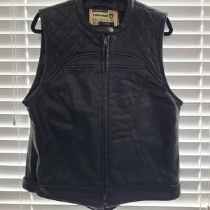 Highway 21 Ava Women's Black Leather Vest - Size XL